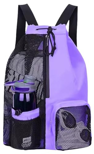 JSTHHTT Mochilas de Cuerdas, Bolsas de Cuerdas Mujer Hombre Mochila, Bolsa de Malla con Cordón en Seco-Húmedo, Natacion Cuerdas Bolsa Piscina Malla para Natación Gimnasio Playa Deporte