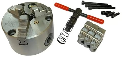 3 Jaw 100MM Self Centering Chuck With Reversible Jaws Front Mount Lathe