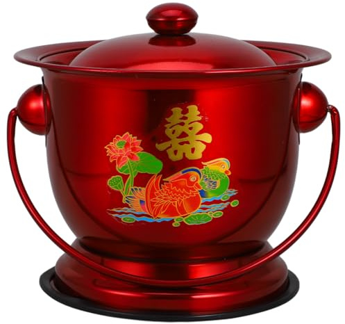 GAROZATION Pot de Chambre Inox Réutilisable avec Couvercle pour Adultes et Personnes Âgées Épais et Léger pour Utilisation à Domicile Côté du Lit Femmes Hommes