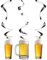 Folat Bierfest Hängedeko - 3 Stück, 5.0 x 150.0 x 250.0 mm, Verschiedene Farben