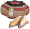 livasia Meditationskissen Stern groß - Ø 40x20cm - Yogakissen mit Kapok, Pouf, Bodenkissen sternförmig Yoga Zen Meditation, Zafukissen Garten Balkon, Sitzkissen handgefertigt (Rot/Schwarz)