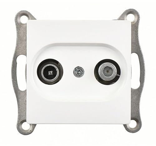 Gunsan VISAGE + MODERNA Modul Sat TV End-Dose Weiss