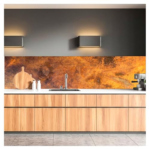 Paraschizzi auto-adesiva per la cucina RAME GRAFFIATO 260 x 60 cm | Resistente all’acqua | QUALITA‘ PREMIUM
