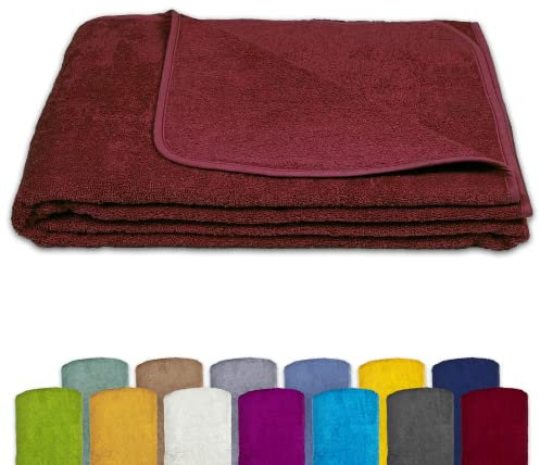 KiGATEX Frotteedecke Sommerdecke softig weich 100% Baumwolle 150x200 cm Öko-Tex Zertifiziert (Kirsche)