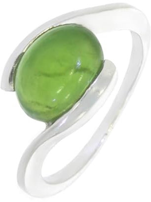 Artipol Ring mit echter Jade europeische Produktion franz.Stil - Schmuck silbern-rhodiniert - Ref 30-02 - größe 51 (16.2)