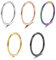 Lantine 20g Nasenpiercing Ring Hoop Set 316L Chirurgenstahl Septum Piercing Tragus Knorpel Hoop für Frauen Männer 7mm
