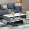 [en.casa] Couchtisch Mjölby Beistelltisch 36.4 x 80 x 45 cm Wohnzimmer Tisch rechteckig Sofatisch Weiß/Anthrazit