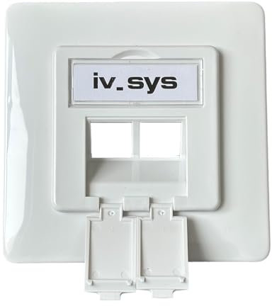 iv.sys Keystone Dose für Keystone Module Leergehäuse Leerdose Unterputzdose Netzwerkdose | 2-Fach Variante für 2 Module| zur Aufnahme von Keystone Jacks | kombinierbar mit Allen Schaltprogrammen