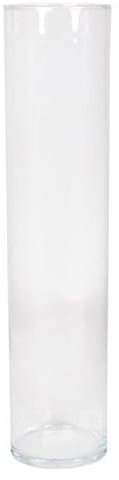 innaGLAS Vase en Verre cylindrique Sanya Ocean, Transparent, 40cm, Ø9cm - Vase décoratif