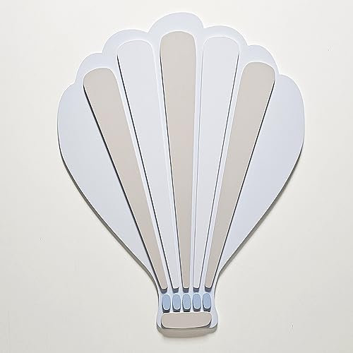 KiddyMoon Wanddekor 3D Wandskulpturen Kinderzimmer Akccessoire Für Kinder Hergestellt Aus MDF Babys Wanddeko Montessori Spaß Dekoration Ballon Muster, Blau