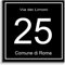Stileitaliano numero civico moderno personalizzato esterno ed interno in alluminio targa moderna numeri civici (Nero)