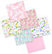 Stoff Rosa, Flamingo Floral Stoff zum Nähen 6 Stück,Tropic Sommer Baumwollstoff Patchwork Stoffe Paket 50 x 50 cm/20 x 20 Zoll Zum Nähen Quilten Patchwork DIY Handwerk Dressmaking Projekte