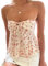 Geagodelia Damen Tube Top Sexy Bandeau Top Trägerloses Schulterfreies Oberteile Y2k Fashion Aesthetic Clothes Sommer Outfit Rückenfreies Crop Tops Streetwear (Blumen, S)
