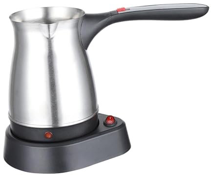 Baoblaze 17oz Electric Coffee Pot Turkish Kettle 600W Comfortable Grip Long Handle Coffee Warmer Electric Quick Boil Jug for Home Cafe, Plain