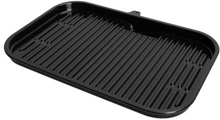 Grill Griddle Plate for Ninja Woodfire Outdoor Grills OG700 Series, Flat Top Griddle Plate for Ninja XSKGRDPLT Woodfire OG701 Grill, Striped Baking Griddle Pan, Insert