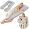 Totsy Baby Schwangerschaftskissen stillkissen XXL seitenschläferkissen Pregnancy Pillow groß komfortkissen u Form lagerungskissen schlafkissen abnehmbarem bezug seitenschläfer 135 cm Dunkelgrau
