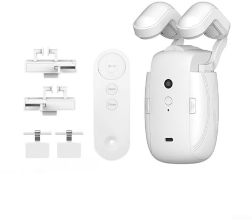 Oniissy 3 in1 Smart Automatic Curtain Opener and Closer, Electric Curtain Opener Motor with Remote Control for Roman rod TU-rails Smart Electric Curtain Motor for Home Office (1pc)