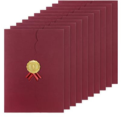 Urkundenmappe A4 Zertifikat Halter 5 Stück Diplom Mappe Vergoldet Zeugnismappe Zeugnisse Abdeckung Urkundenhülle Award Zertifikatshülle Set Einladungskarte Schutzhülle Student Abschluss Schule