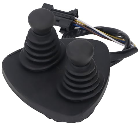 Sxhlseller Gabelstapler-Doppelgriff-Joystick, Langlebiger Aluminium-Steuerhebel für 335 336, Ersatz für Kleine Gabelstapler-Traktorlader für Verschiedene Umgebungen
