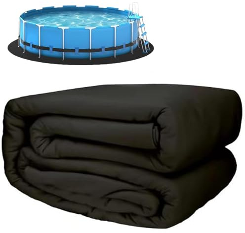 Ceblish Poolunterlage Rund 500, Vorgeschnittene Pool Unterlage Outdoor, Poolmatten Schutzboden, rutschfeste, Reißfest, Nahtlos, Pool Bodenschutzmatte für Aufstellpools & Whirlpools (500)