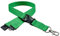 linie zwo ®, 10er Pack Schlüsselbänder 20 mm, easy going Haken, Sicherheitsverschluss, Schiebeschnalle, Grün