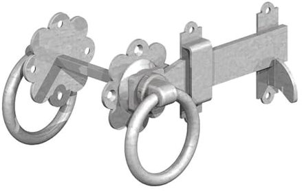 Gatemate Ring Gate Latch - Galvanised - 4 / 102mm