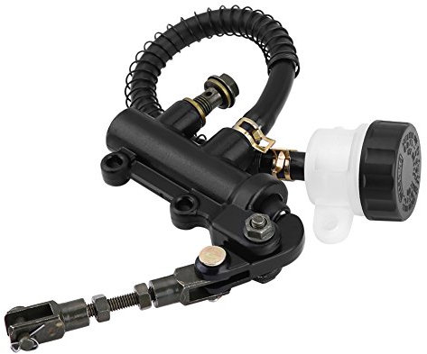 Bomba de freno trasero de motocicleta Cilindro maestro, Bomba hidráulica universal con depósito para moto Dirt Bike ATV