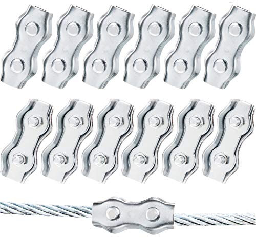 Maitys Poly Rope Connector Wires Splicer Galvanized Steel Connector for Electric Fences (12)