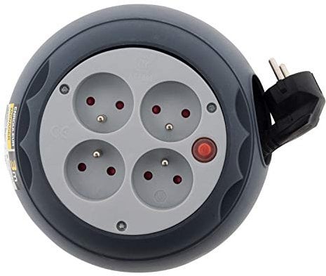 Zenitech - Haushaltsspule 3 Meter 4 Steckdosen 16A
