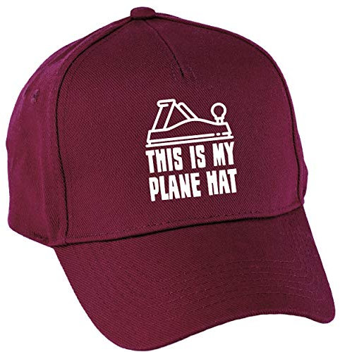 Hippowarehouse This is My Plane Hat Premium Printed 5 Panel Baseball Cap hat OneSize Adults Burgundy
