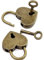 2 Pièces Coeur Cadenas,Mini Serrure Avec Clé,Serrure En Forme De Coeur,Cadenas Vintage,Mini Cadenas Coeur,Bronze,Pour Agendas, Boîtes à Bijoux, Boîtes De Rangement,Cadeaux De Vacances