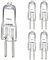 AUFWH 5pcs G5.3 12V 20W / 35W / 50W / 75W Lampadine alogene Lampadine Long Life Capsula Lampade Calda Bianco Cancella Lampadine per interni Lampadine-G5.3-12V-50W._5 pz.