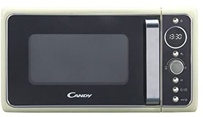 CANDY Divo Solo Microwave, 20 Litre, 700 W, Digital, Retro, 8 Programs, 6 Power levels, Speed Defrost, Timer, Cream