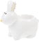 1pièce Support À Œufs Céramique Forme De Lapin Mignon Décoration Originale pour Œufs Durs pour Déjeuner Occasions Spéciales Couleur Blanche Élégante