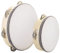 2 Stück Tambourine, Handtrommel Percussion, Tambourin Percussion, Holz Handtrommel für Kinder, Holz Handheld Tamburin, mit Jingles, für Party, Spiele, Schule, Erwachsene(6 Zoll und 8 Zoll)