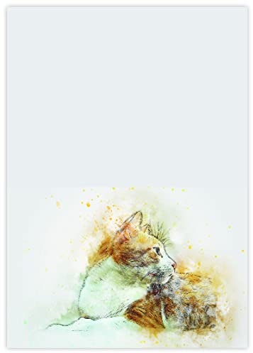 Briefpapier mit Katzen DIN A4 - Papier Katze - 20 Blatt - Motiv Nr. 150 | 80g/m²