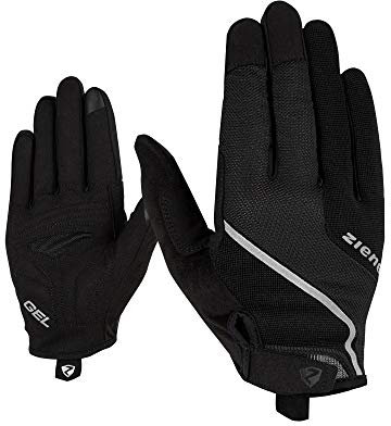 Ziener Herren CLYO Touch Long Fahrrad, Mountainbike, Radsport-Handschuhe | Langfinger mit Touchfunktion - atmungsaktiv/dämpfend, Black, 6,5