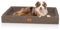 Knuffelwuff orthopädisches Hundebett Austin aus Kunstleder XXXL 155 x 125cm Braun