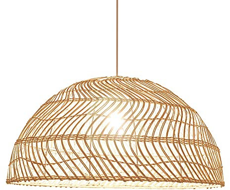 CSSYKV Chinese Bamboo Light Fixture Personalized Rattan Art Bird Nest Lampshade Rattan Basket Chandelier Fixture Restaurant Chandeliers Southeast Asian Hot Pot Restaurant Tea House Rattan Lamps
