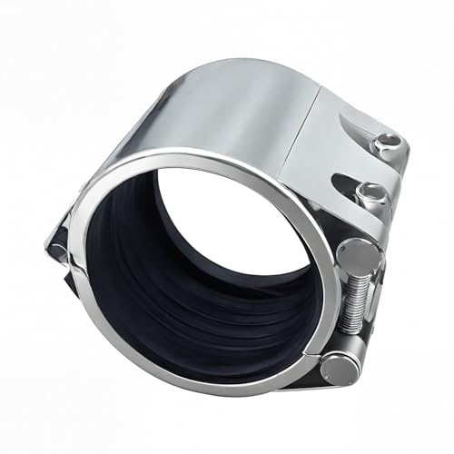 UPGJIN Rohrreparaturschelle, DN, Edelstahl, Silber, für Kunststoff- und Metallrohre (106 mm - 112 mm/DN100)