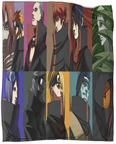 ELGISI Naruto Ninja 3D Print Kuscheldecke Uzumaki Naruto Decke 40x50inch(100x130cm) Wohndecke Jungen Kinder Flanell Fleecedecke Weich Sofadecke Wohndecke Couchdecke