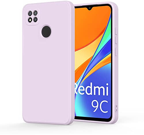 Vancle Funda para Xiaomi Redmi 9C / Redmi 9C NFC 6.53, Carcasa Protectora Antigolpes, Protección de Cámara, Suave TPU Silicona Caso Anti-Choques Case Cover, Lavanda
