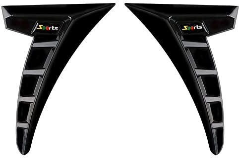 iSpchen Auto Lufteinlässe Seiten Luftstrom Entlüftungsöffnung 2 Stück Seitliches Lufteinlass Dekorative Entlüftungsabdeckung Universal Auto Seitenschlitze Lüftungsabdeckung Kotflügel aufkleber