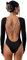 GORGLITTER Body Damen Langarm Bodysuit mit Kette Rücken Bodys Rückenfrei Bodysuits Festival Outfit Overall Schwarz XS