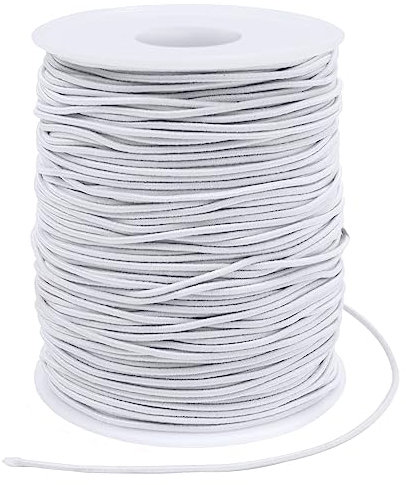 Uiopa Gummiband für Armbänder, 1mm x 100m Gummiband Rund Gummifaden Perlenschnur, Elastische Schnur Gummibänder für Armbänder, Halsketten, Perlenarbeiten, Schmuckherstellung, DIY Handwerk