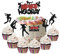 Silars Tortendeko Hip Hop, 7 Stücke Hip Hop Kuchen Deko Cake Topper Hip Hop, Rock Musik Thema Hip Hop Deko für Geburtstagskuchen Dekorationen