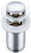 BALNEO Bouchon Évier Universel Click Cone Pop-Up Chromé, Laiton, Antirouille, 4 Joints, Joint, Bonde, 62mm X G1 1/4, avec Trop-Plein, Click E