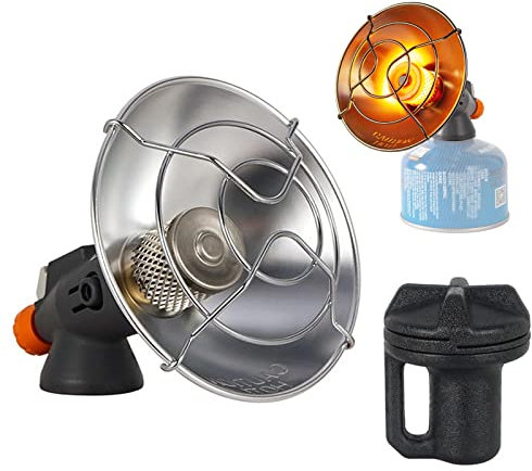 Tragbare Gas-Heizung, Gas Heiztrahler, Mini Camping Gasheizung, Zeltheizung, Winter Outdoor Heizung, Außenwärmer Terrassenheizung Heizofen, für Angeln,Wandern (Elektronische Zündung)