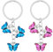 simarro Schmetterling Charms Schlüsselanhänger für Frauen Mädchen, 2 Niedliche Schmetterling Kette Quaste Schlüsselanhänger Schlüsselanhänger Schlüsselanhänger für Geldbörse Brieftasche (Pink Blau)
