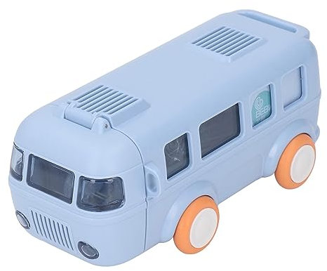 Linda Botella de Agua con Forma de Coche de Dibujos Animados con 360° a Prueba de Fugas, Tapa Abatible con Bloqueo, Desmontable y Fácil de Limpiar, 500 Ml, para Niños, Escuela y